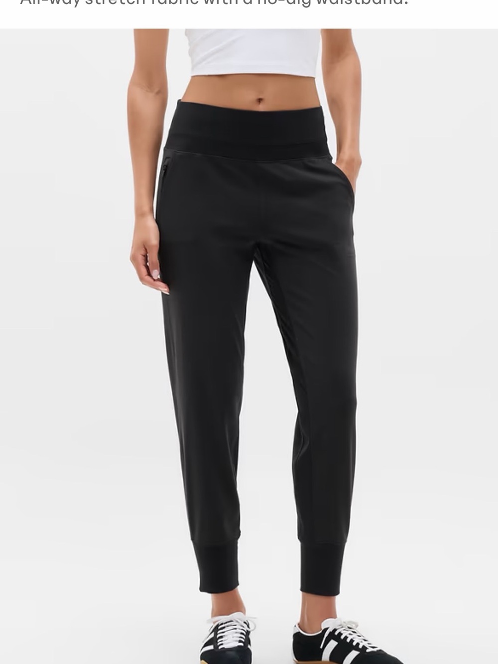 Athleta Venice High-Rise Black Jogger Pants